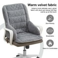 thumbnail image 3 of Eurhowing Thick Seat Cushion with Backrest, Velvet Back & Butt Support Office Chair Cushion, Chair Pad for Home Office, Gray, 3 of 12