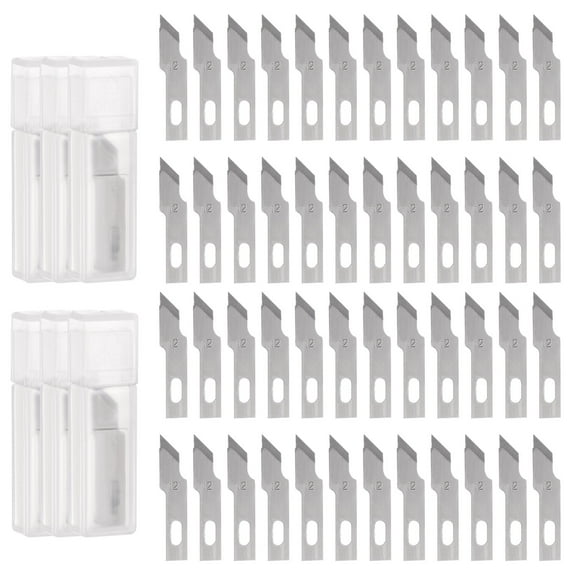 Uxcell Exacto Knife Blades #12 Hobby Knife Blades Precision Exacto Blades Hobby Knife Blade Refills 60 Pack