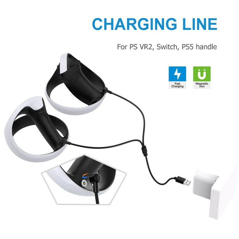 Câble de charge compatible pour PS5/PS VR2, interface magnétique du  contrôleur de poignée Câble de charge rapide Cordon de remplacement Type-C  Fil de charge d'alimentation : : Jeux vidéo