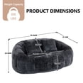 thumbnail image 5 of Villeston High-Back Bean Bag Sofa for Adults and Children, Indoor/Outdoor, Soft Casual,Black, 5 of 6