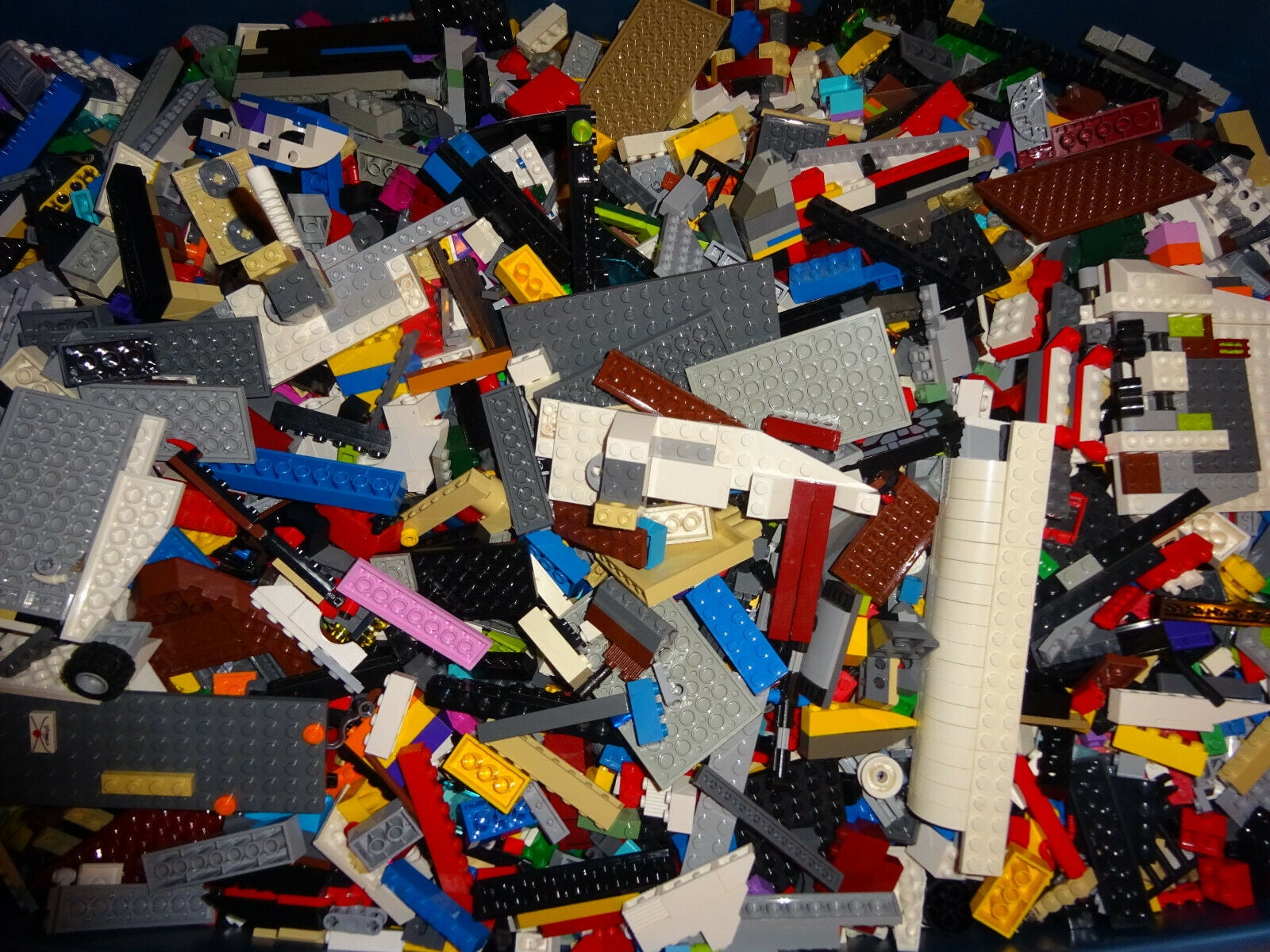 LEGO 1000 Bricks Blocks Baseplates Wheels BULK LOT 