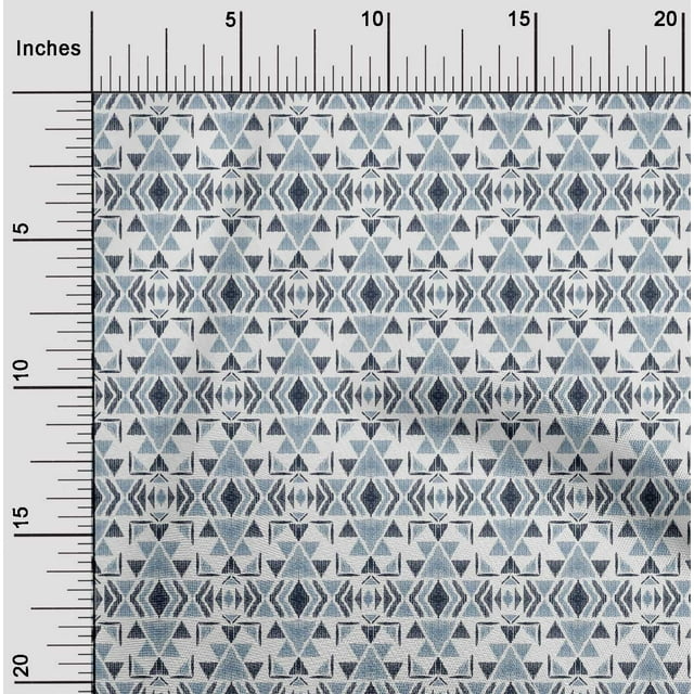 oneOone Georgette Viscose Fabric Triangle Ikat Fabric Prints By Yard 42 Inch Wide