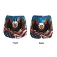 thumbnail image 3 of Gukieu Cartoon Bald Eagle USA Print Women's Sports Shorts with Drawstring Elastic Waistband for Running, Yoga, Fitness-Medium, 3 of 7