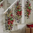 thumbnail image 1 of 2023 Christmas Garland for Stairs, Christmas Stair Garland with Led Light String, Christmas Staircase Swag, Christmas Decorations, 1 of 5