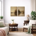 thumbnail image 5 of Framed Canvas Print Vintage Landscape Wall Art Set of 2 Modern Farmhouse Decorative for Living Room Bedroom - 24"x36"x2 NATURAL, 5 of 8