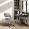 thumbnail image 2 of Vinsetto Armless Office Chair Swivel Computer Desk Chair, Grey, 2 of 10