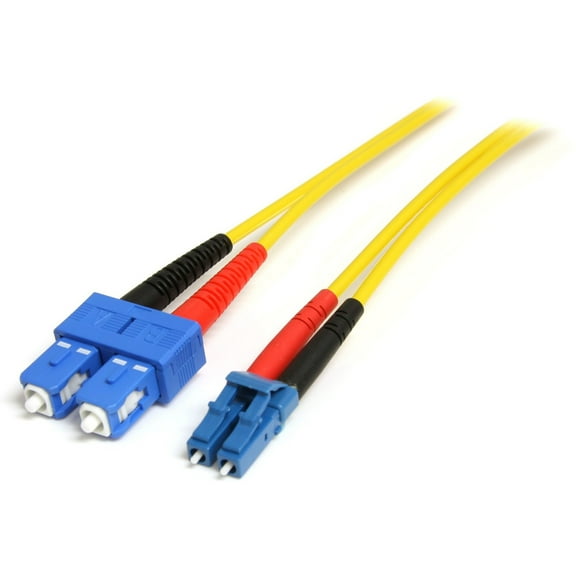 Startech 1m Fiber Optic Cable - Single-Mode Duplex 9/125 - LSZH - LC/SC - OS1 - LC to SC Fiber Patch Cable - LC Male - SC Male - 3.28ft
