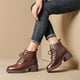 thumbnail image 2 of Botas de piel auténtica de marta 2022 para mujer, botines con plataforma y forro de tobillo para mujer, zapatos casuales para mujer, 2 of 5