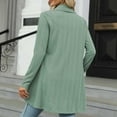 thumbnail image 6 of VKEKIEO Cropped Cardigan Scoop Neck Cardigan Long Sleeve Solid 95%Polyester 5%Spandex Green Women'S Long Cardigan Clearance, 6 of 6