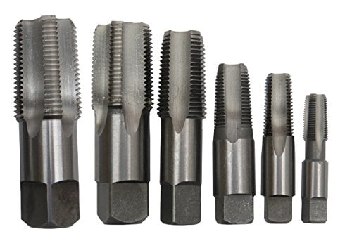 6 PC 1/4" 3/8" 1/2" INCH HIGH CARBON STEEL PIPE TAP & AND DIE SET 
