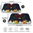 thumbnail image 3 of Balery Merry Christmas Elk Windshield Sun Shade, Car Front Window Sunshade Cover ,Automotive Interior Portected Blocks Uv Rays For Car Pickup Truck Suv Accessories- Medium, 3 of 7