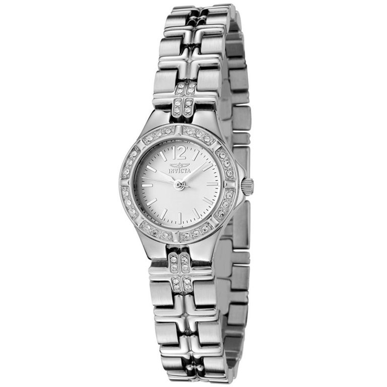 Invicta Women's 0126 Wildflower Stainless Steel White Dial Stainless Steel  Watch