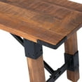thumbnail image 4 of Mod Industrial Rustic Wood Bench, 4 of 9