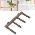 thumbnail image 4 of Bird Ladder Perch, Multiple Uses 4 Step  Wood Natural Bird Ladder Stand Tilted Installation Easy To Install  For Small Medium  Animal S,L, 4 of 8