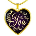 thumbnail image 2 of Juste la Façon Dont Vous Êtes Collier en Acier Inoxydable Ou or 18 Carats Pendentif Coeur 18-22", 2 of 7