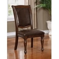 thumbnail image 4 of Brown Cherry Luxurious Traditional 9pc Dining Set Dining Table w Leaf 2x Arm Chairs 6x Side Chairs Double Pedestal Base Dining Room Furniture, 4 of 9