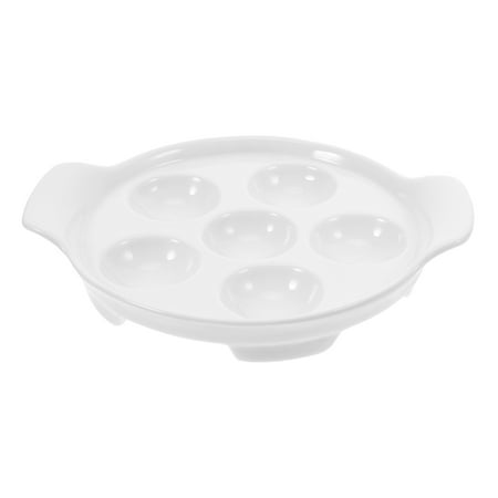 Snail Baking Dish Escargot Oyster Plate Serving Plates White