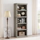 thumbnail image 3 of Qinaqin Farmhouse style de Profundidad Madera Bookcase Gris 67.4 Inches Alto y 24.5 Ancho 5 Niveles Almacenamiento para Living Sala Oficina en Casa, 3 of 8