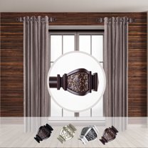 Rod Desyne Margot 1 - inc  dia. Side Curtain Rod 12-20 inch long , Set of 2-Color:Mahogany