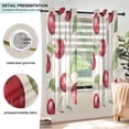 thumbnail image 3 of Yayeee Window Curtains Light Filtering 63"x42" Grommet Panel Pair Home Living Room Decor, Watercolor Cherry, 3 of 7