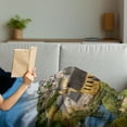 thumbnail image 3 of Cityscape Soft Flannel Fleece Throw Blanket, Luxembourg City Aerial View Historical European Abbey de Neumunster Skyline, Cozy Plush for Indoor and Outdoor Use, 70" x 90", Multicolour, by Ambesonne, 3 of 5