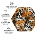 thumbnail image 4 of Balery 4 Pcs Dogs Different Breedsleather Coasters Set, Drink Table Cup Coasters For Living Room Kitchen Coffee Decor, 4 of 9