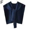 thumbnail image 3 of Gilet Châle Tricoté Épaule Colorée Cardigan Fin avec Faux Col Foulard, 3 of 7