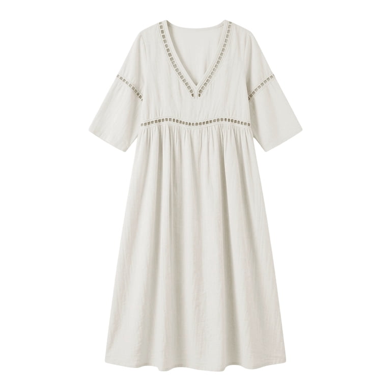 white empire waist midi dress Elegant Off-Shoulder White short sleeve party Dress for Women
