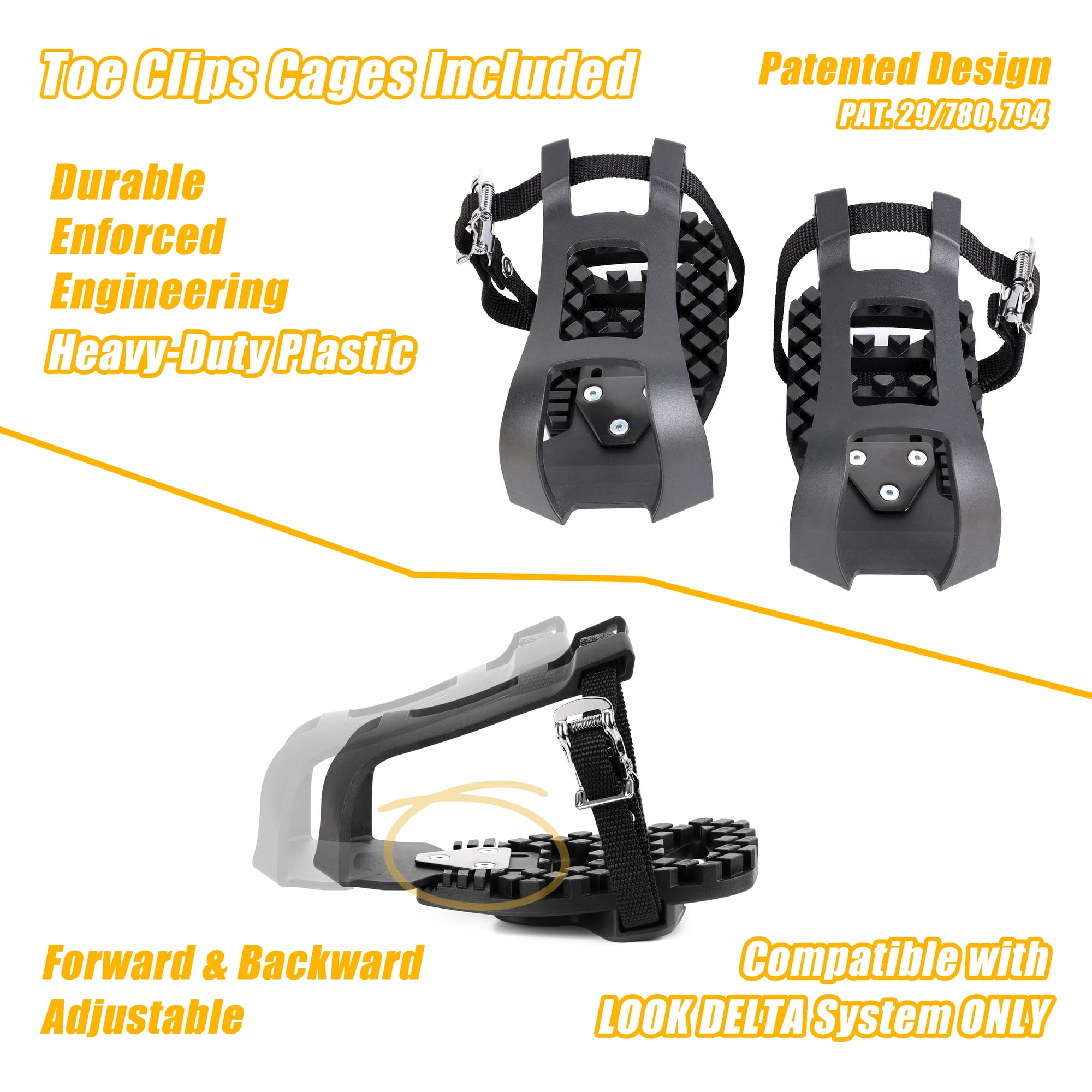 Look Delta Shimano SPD Compatible Pedals Toe Cages Cleats