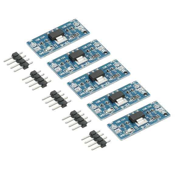 Uxcell DC-DC Buck Converter Voltage Regulator AMS1117 5-12V to 3.3V 0.8A Blue with Frequency Pin Pack of 5