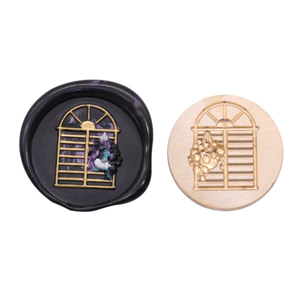 Bsvklp Sello Cera Latón Con Cabeza Sello Pintura Fuego 3D Forma Especial para Álbumes Recortes (A)