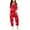 Red, variant on Children's Casual Pant - Girls Printed V Suspender Romper Loose Fit Casual Jumpsuit with Pocket Spring Summer Wear Comfortable Outfit,Sky Blue