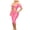 Hot Pink, variant on Women's Sexy Mesh Lace Jumpsuit Bodycon Backless U Neck Cut Out Club Romper for and Lovers