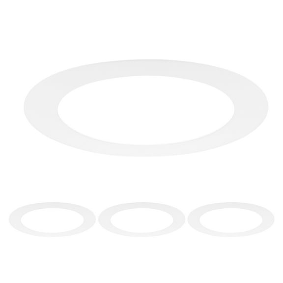 Uxcell 4-Pack Goof Rings for 6" Recessed Lights, 6.3" ID 8.7" OD Durable Plastic Trim Ring Flush Mount White