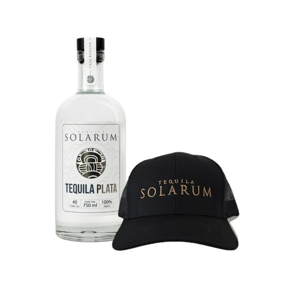 Tequila Solarum Blanco 750 Ml + Gorra Solarum