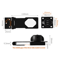 thumbnail image 2 of Household Cabinet Password Locks, Cabinet Door Combination Lock, Door Lock Clasp Door Cabinet, Privacy Lock (Black), 2 of 7