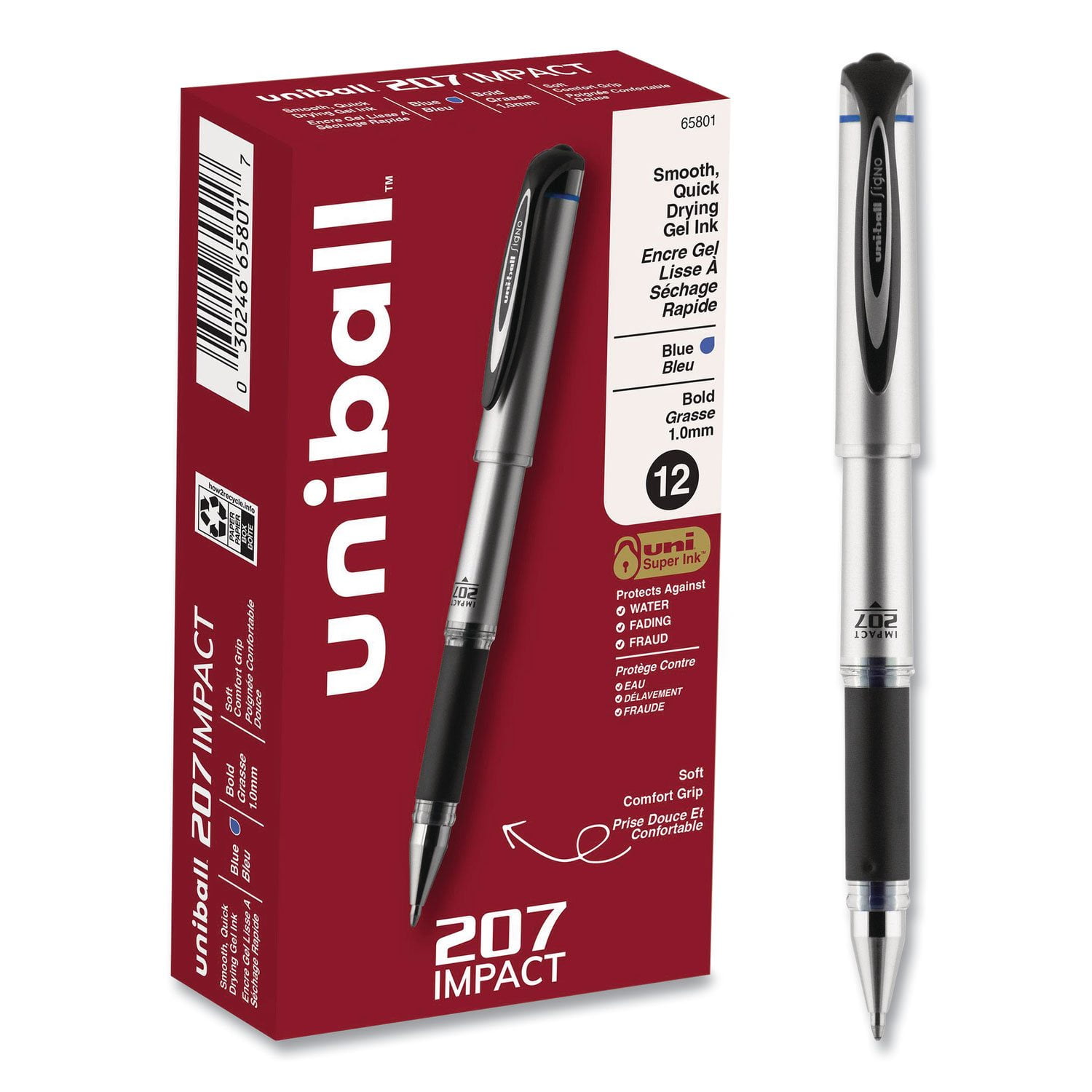 Uni Ball Gel Writer Pens Costco Uni-ball 207 Impact Roller Ball - Main Image