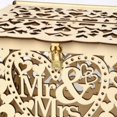 thumbnail image 2 of DIY Rustic Wedding Card Box with Lock and Card Sign Wooden Gift Card Box Money Box for Reception Wedding Anniversary Baby Shower Birthday Graduation Party, 2 of 6