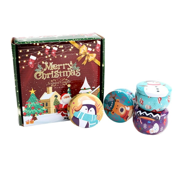 Luoshdecor Christmas Scented Candles Gift Box-Christmas Cup Fun Decorative Candle,Holiday Winter Gift for Wedding Party Xmas Table Decor