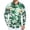 Green, variant on Men's Hawaiian Casual Printed Long Sleeve Button Up Shirt, Tropical Vacation Beach Wear, Lightweight Comfortable Shirt for Summer Outdoor Parties, Relaxed Fit,Dark Blue,2XL