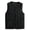 Black, variant on Womens Puffer Vest Plus Size Lightweight Crew Collar Sleeveless Quilted Jackets Button Fall Spring Plus Size Coat Outerwear Black 2XL