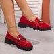 thumbnail image 4 of Xucatan Women's Chunky Loafers, Leather Slip-On Dress Shoes with Metal Chain, Comfortable Business Casual Shoes for Office Work & Dressy Occasions Gift, 4 of 6