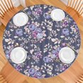 thumbnail image 2 of Round Fitted Tablecloth with Elastic Edges Fits 36"-44" Round Tables Pioneer Colorful Floral Waterproof Table Cover Washable Indoor and Outdoor for Party Kitchen Dinner Banquet Patio Picnic, 2 of 7
