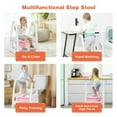thumbnail image 4 of Kadyn Kids Kitchen Step Stool, Toddler Kitchen Stool Helper, Kids Step Stool Learning Helper with Armrest for Kitchen Toilet Potty Training-Pink, 4 of 7