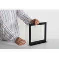 thumbnail image 4 of M&T Displays Double Sided Counter Slide In Advertisement Frame 8.5x11 Inch Black 1" Aluminum Profile Landscape Tabletop Picture Poster Document Certificate Sign Holder Metal Base, 4 of 8