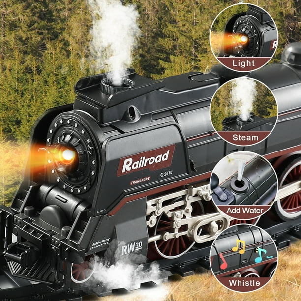 PayUSD Rechargeable Christmas Train Set for Kids, Electric