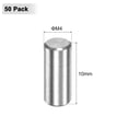 thumbnail image 3 of Uxcell Paquete de 50 Pasadores de 4 x 10mm, Elementos de Sujetador de Soporte de Acero Inoxidable 304 para Dispositivos Metálicos [Tono Plateado], 3 of 7