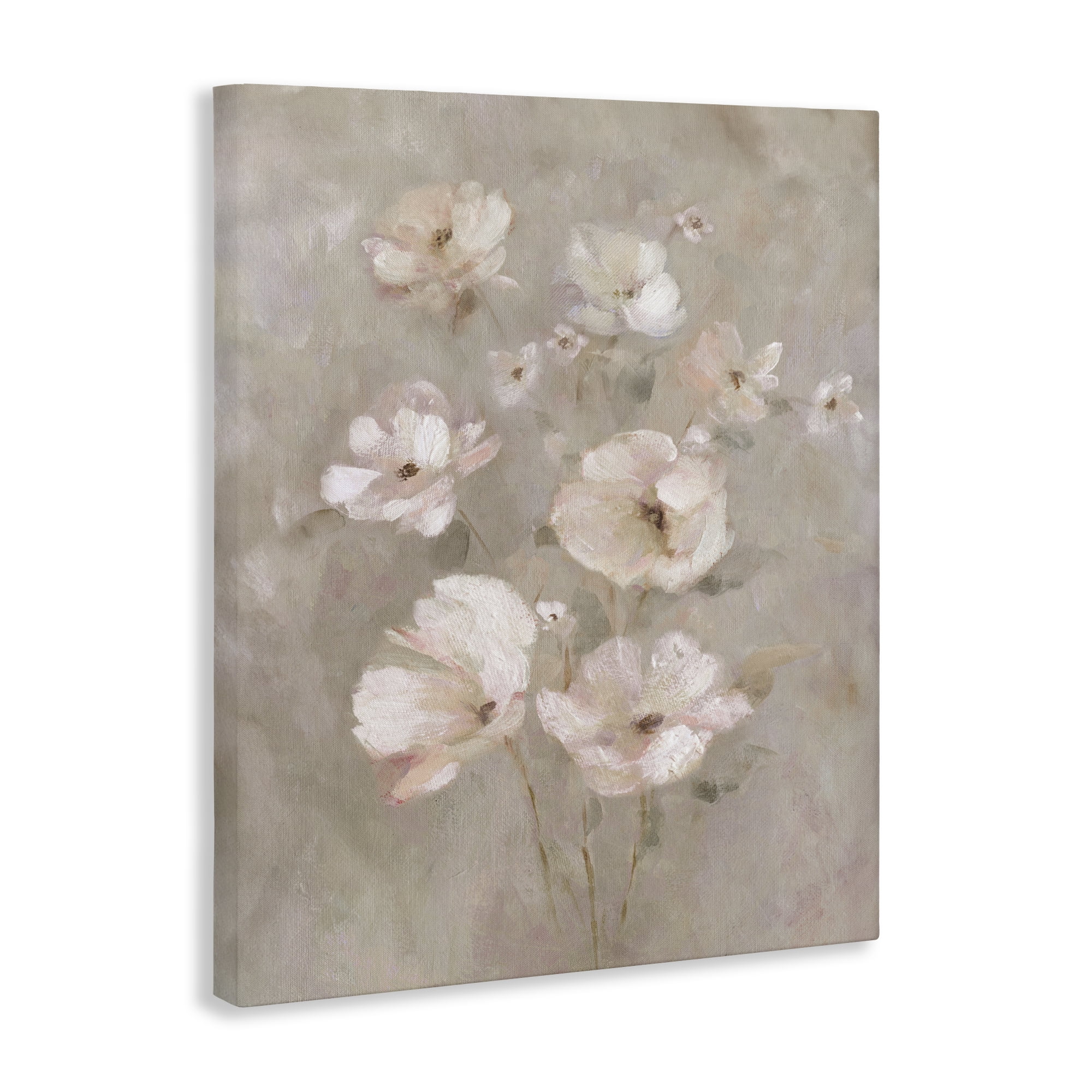 Stupell Industries Blush Florals over Beige Canvas Wall Art, design by Carol Robinson