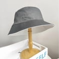 thumbnail image 2 of Homirary XXL Oversize Bucket Hat Reversible, Fisherman Sun Cap with Chin Strap, Travel Beach Outdoor Hat for Men & Women, Gray / White, 1 Pack, 2 of 5