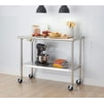 thumbnail image 4 of TRINITY EcoStorage™ Nsf Stainless Steel Prep Table with Wheels, 4 of 6